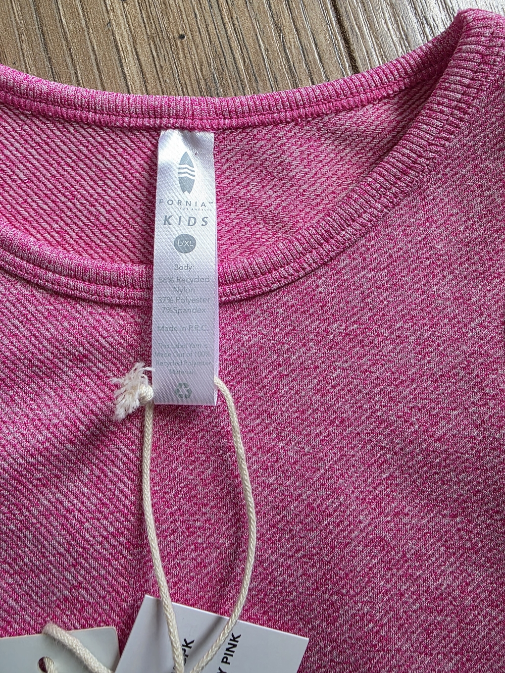 Pink Girls' Ribbed Cropped Tank - Picture 2 of 3